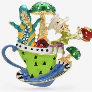 CRAZY TEACUP PARTY BROOCH
